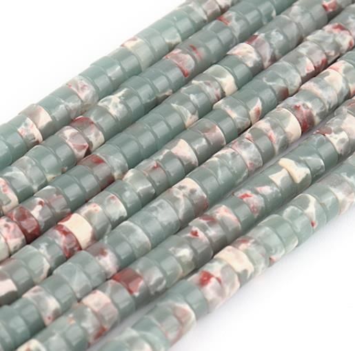 Natural Stone Spacer Beads 6x3mm Right-Angle Round Jade Wheel Beads for DIY Jewelry Making