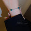 Simple Geometric Alloy Plated Zircon Gemstone Women's Bracelet