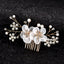 Women's Classic Rhinestone Pearl Hair Comb for Weddings and Parties