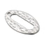 Oval Stainless Steel Jewelry Accessories with Irregular Concave Dot Pattern and Titanium Steel Hardware