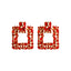 Luxurious Vintage Square Gemstone Rhinestone Alloy Earrings