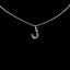 Simple Style 18k Gold Zircon Letter Pendant Necklace