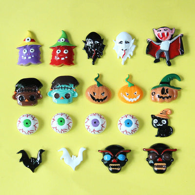 Lady Pumpkin Ghost Resin Enamel DIY Jewelry and Phone Case Accessories