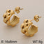 1 Pair Simple Style Solid Color Plating 304 Stainless Steel 18K Gold Plated Earrings