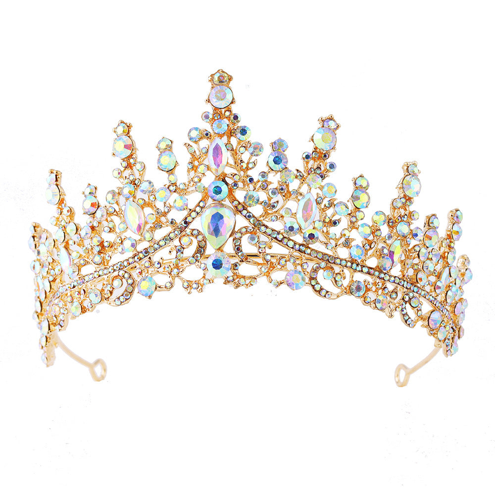 Women's Elegant Rhinestone Alloy Crown Bridal Headgear for Weddings and Parties