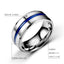 Fashion Geometric Blue Titanium Steel Minimalist Couple Ring