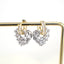 Fashion Zircon Heart-shaped Gold Plated Copper Earrings