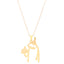 Stainless Steel Copper Geometric Animal Cartoon Pendant Necklace