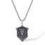 Hip-Hop Vintage Lion Shield Stainless Steel Men's Pendant Necklace