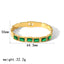 Casual Tropical Geometric 18K Gold Plated Zircon Stainless Steel Bracelet