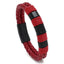 Men's Punk Style Stainless Steel and PU Leather Bracelet