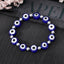 Fashion Devil's Eye Resin Beaded Bracelet - Retro Translucent Blue Eye Design