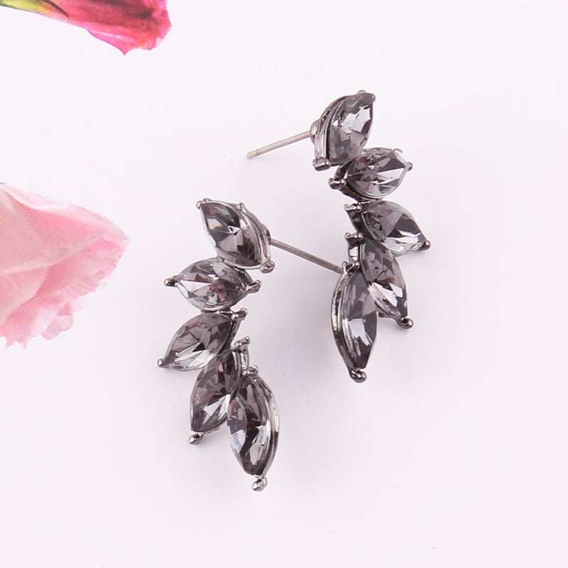 1 Pair Glam Geometric Alloy Inlay Artificial Crystal Women'S Drop Earrings