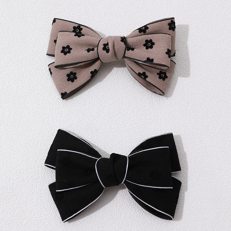 Sweet Solid Color Bow Knot Hair Clip - European & American Fashion Women's Hairpin Accessories