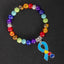 Simple Style Natural Stone Multicolor Puzzle Heart Bracelets Wholesale