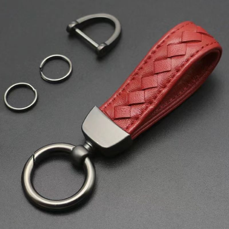 Simple Rhombus PU Leather Zinc Alloy Women's Bag Keychain Pendant