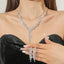 Fashion Bridal Necklace and Earrings Set - Elegant Rhinestone Wedding Jewelry