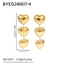 1 Pair Classic Heart Shape 304 Stainless Steel Stud Earrings Set