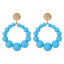 Sweet Geometric Beaded Candy Color Drop Earrings