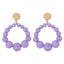 Sweet Geometric Beaded Candy Color Drop Earrings