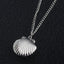 Copper Beach Shell Locket Pendant Necklace in Silver and Gold Stainless Steel