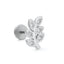 18k Gold Plated Leaf Flower Bee Zircon Lip Stud Earrings - Geometric Cartilage Piercing Jewelry