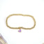 New Wild Gold Ball Beaded Color Oil Drop Heart-shaped Elastic Copper Bracelet