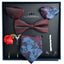 Business Stripe Polyester Men's Tie Gift Set - 8 Piece Collection for Weddings and Formal Occasions