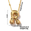 304 Stainless Steel Gold Plated Alphabet Pendant Necklace