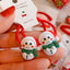 Fashion Cartoon Character Acrylic Hair Tie Set for Kids - Santa Claus Design