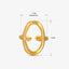 Fashion Geometric Oval Stainless Steel Adjustable Ring