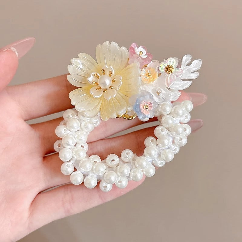 Children's Geometric Pearl Alloy Crown Hair Comb