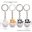 Cute Cat Alloy Plastic Keychain Pendant - DIY Creative Cartoon Design