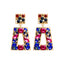 Elegant Vintage Square Rhinestone Drop Earrings