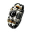 Unisex Retro Punk Multi-Layer Beaded Leather Bracelet with Alphabet Charm