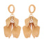 Elegant Petal Zinc Alloy Acrylic Dangle Earrings