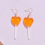 Sweet Heart Resin Lollipop Drop Earrings