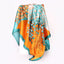 Women's Elegant Streetwear Orange Printed Silk-Like Scarf Kerchief 90cm