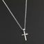 Simple Classic Cross Gold Plated Layered Necklace with Pearl Pendant