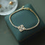 Simple Geometric Alloy Plated Zircon Gemstone Women's Bracelet