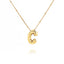 14k Gold Plated Alloy Letter Pendant Necklace