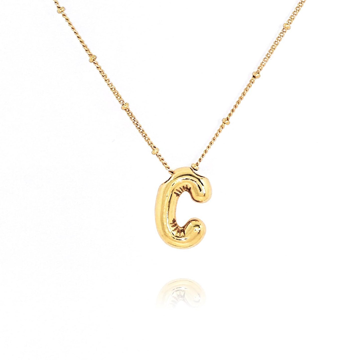 14k Gold Plated Alloy Letter Pendant Necklace