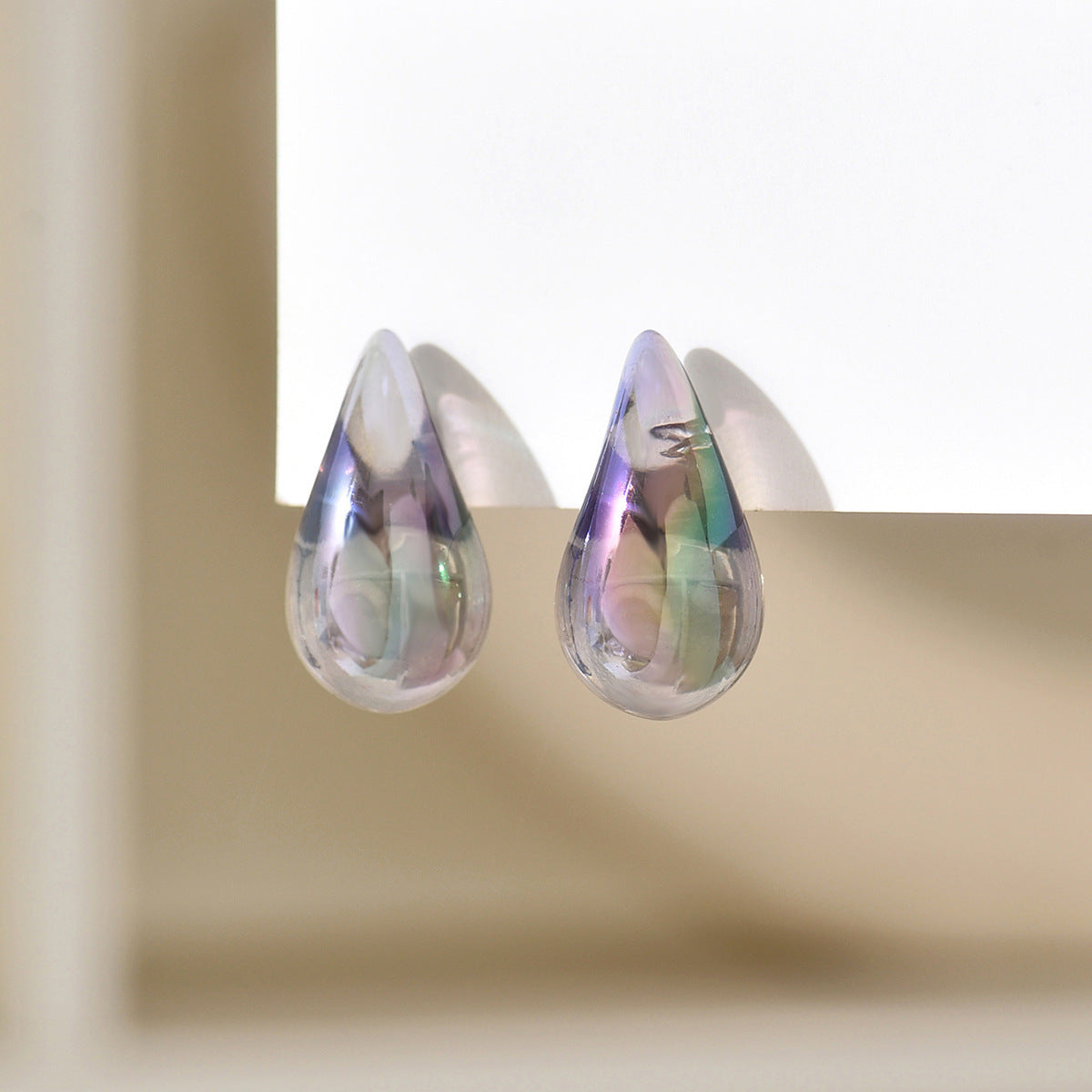 1 Pair Minimalist Water Droplet Acrylic Earrings