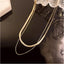Simple Fashion Double-layer Snake Bone Chain Titanium Steel Necklace