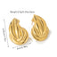 1 Pair Modern Geometric Spiral Stripe Stainless Steel and Alloy Ear Studs