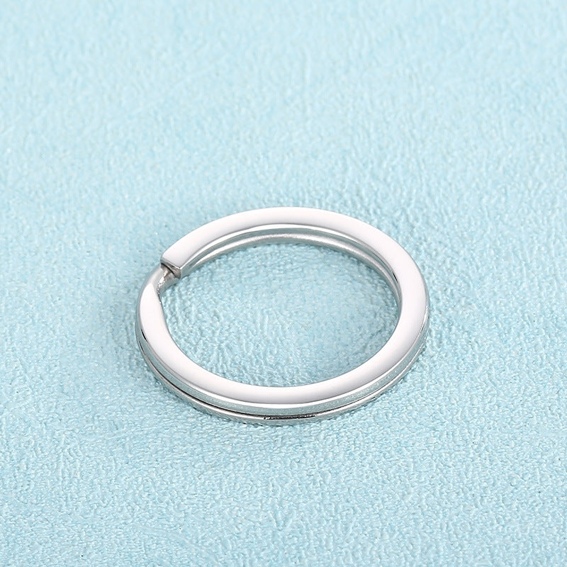 "Stainless Steel Round Jewelry Accessories Key Ring and DIY Hardware Buckle for Luggage and Car Key Chains"