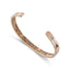 Minimalist Engraved Stainless Steel Gold Plated Open Cuff Bracelet Wholesale