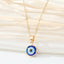 Vintage Evil Eye Resin Pendant Necklace - Unisex Turkish Design