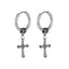 Hip-hop Cross Vintage Titanium Steel Men's Drop Earrings