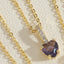Vintage Heart-Shaped Zircon Pendant Necklace 14K Gold Plated Minimalist Design Choker Chain Jewelry